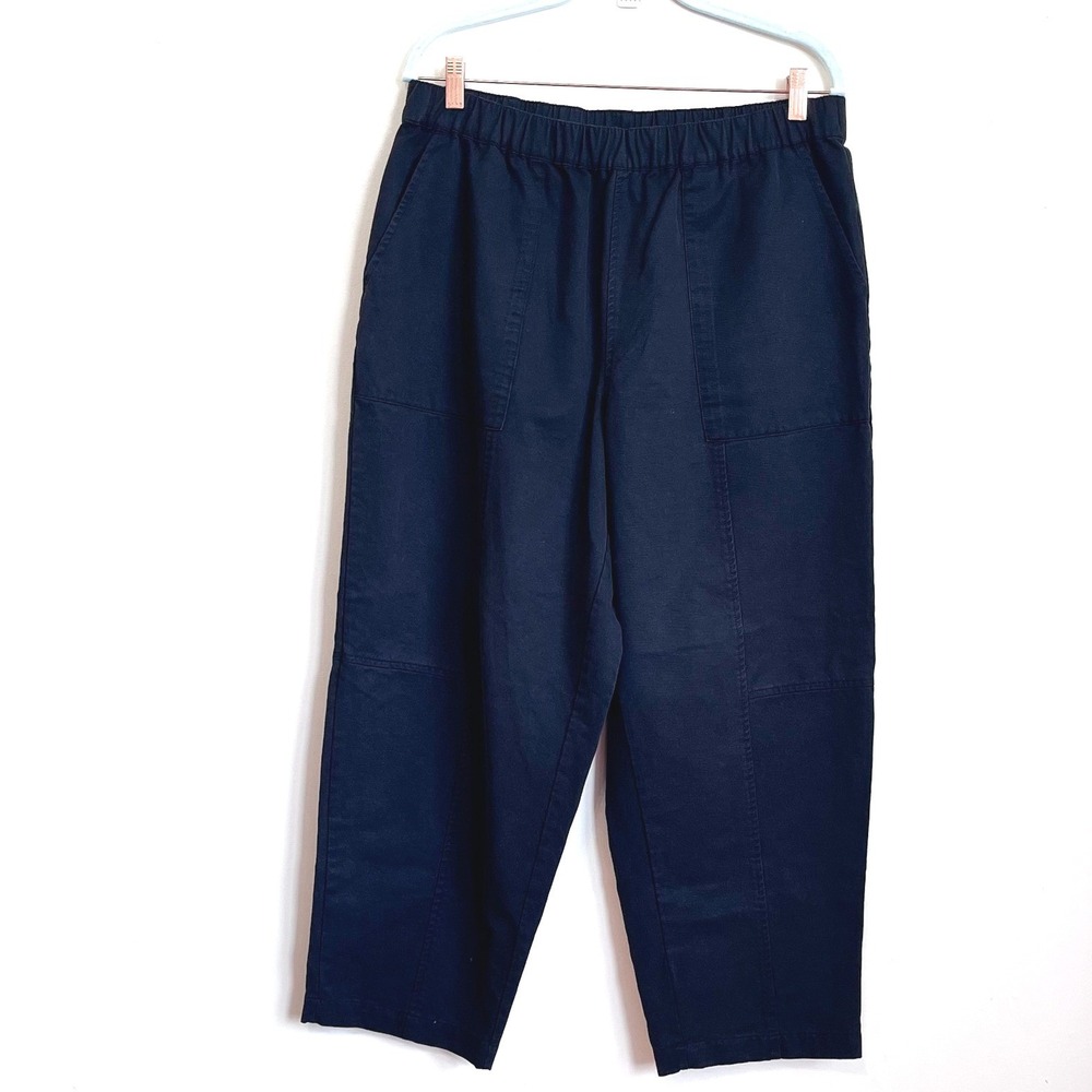On 34th Barrel‎ Leg Pull On Pants Womens L Black Boho Oversized Lagenlook Hippie